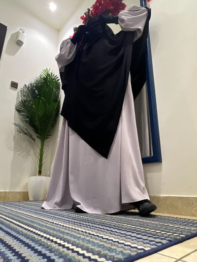 Black French Diamond Khimar / Niqab