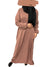 Classic Mauve Pink Abaya with Buttoned wrist